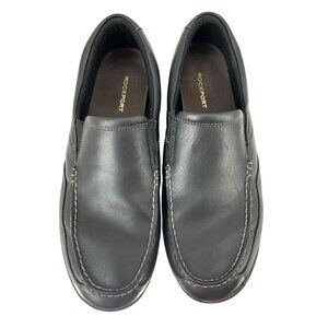 Rockport XCS Mens Black Leather Loafers Slip-On Casual Shoes Size 11.5 W